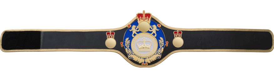 QUEENSBURY PRO LEATHER WHITE CHAMPION CROWN CHAMPIONSHIP BELT QUEEN/BLUE/G/WHTGEM - AVAILABLE IN 10+ COLOURS